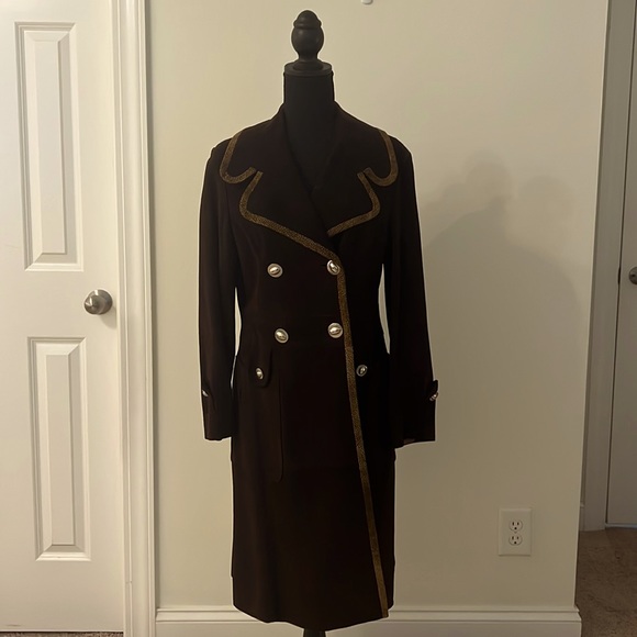 Double Breasted Vintage Suede Long Coat with Belt